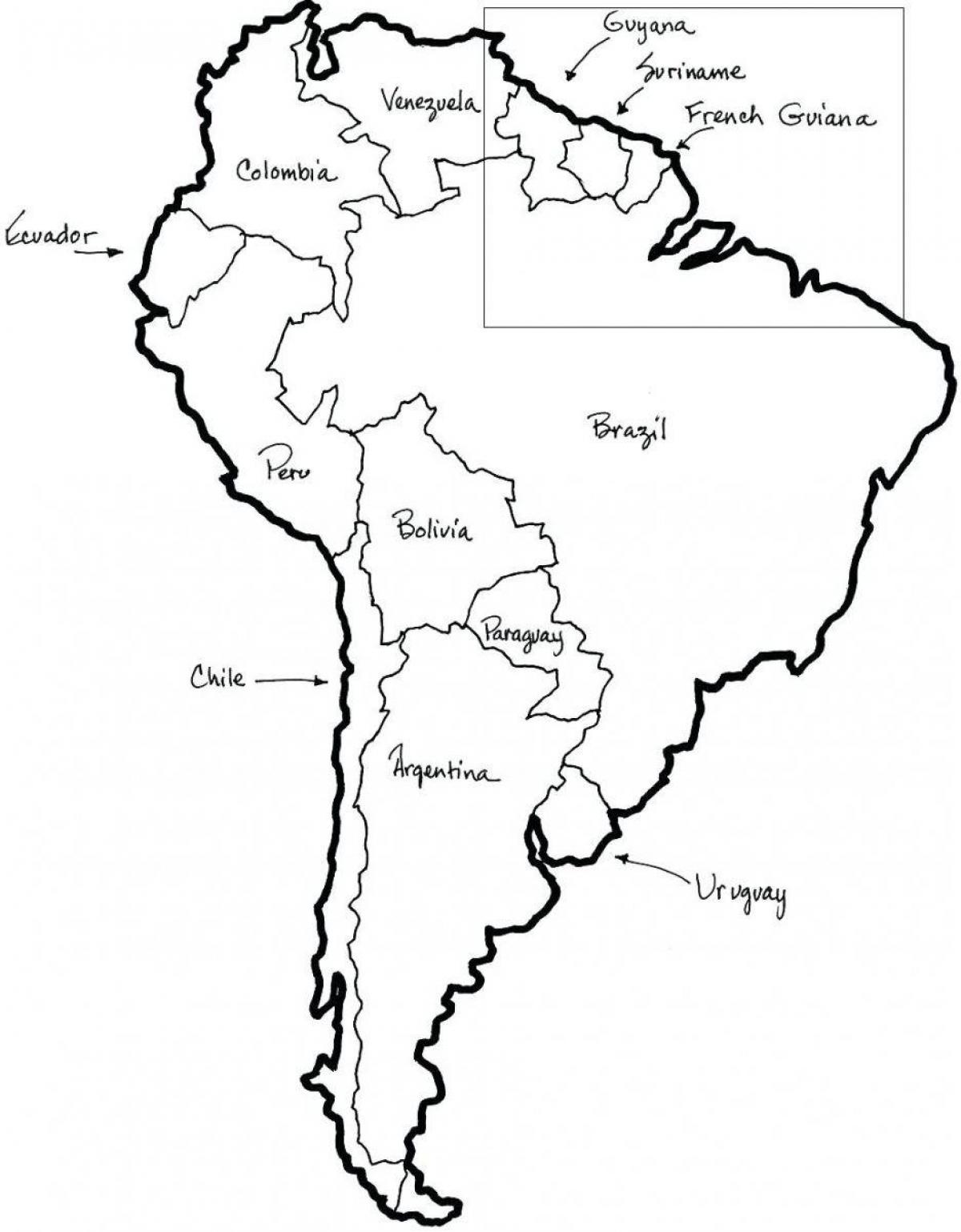 Mapa do Chile outlin