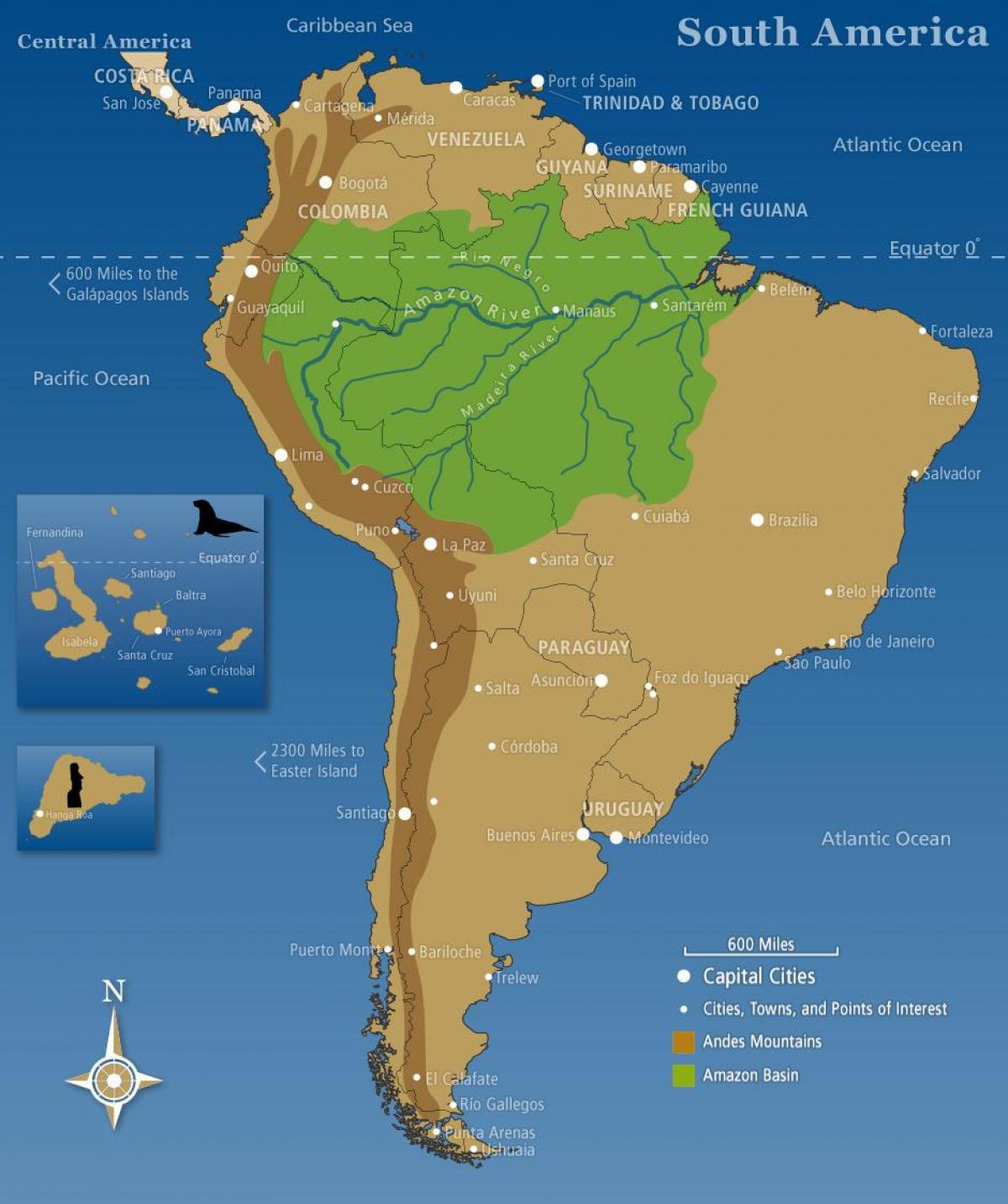 Mapa do Chile cordilheira dos andes