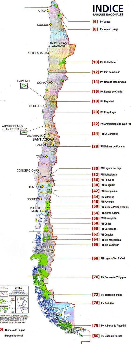 Mapa do Chile rio