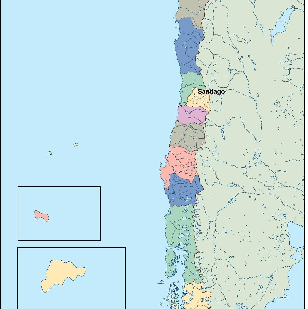 Mapa do Chile vetor