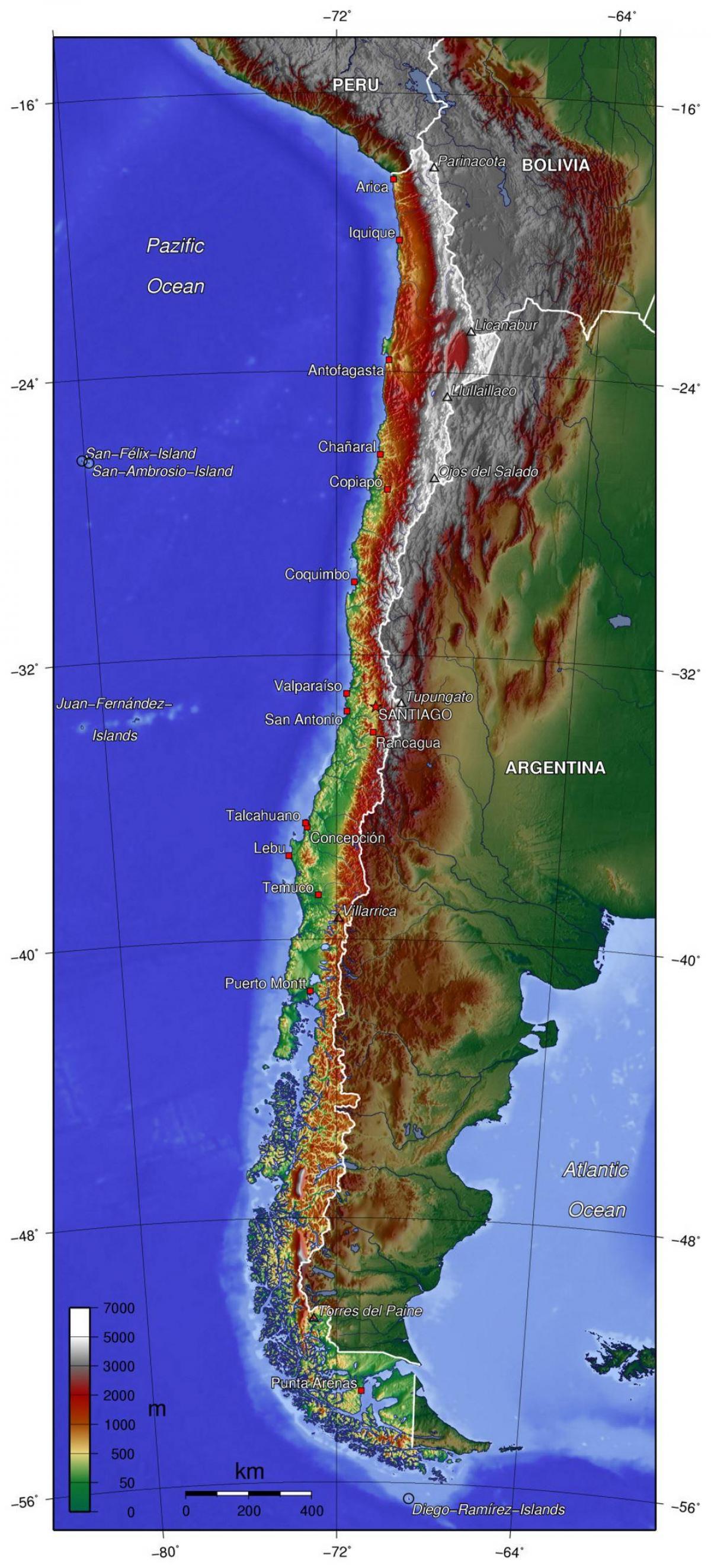 Chile geografia mapa
