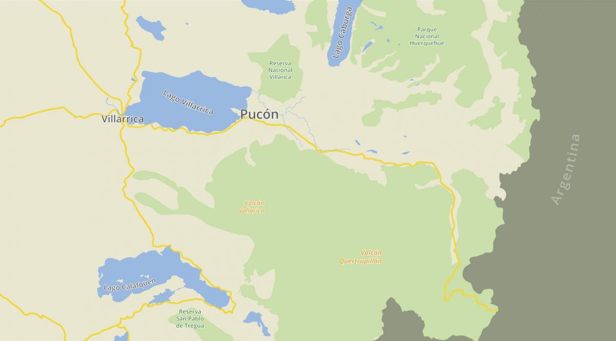 Mapa de pucon no Chile