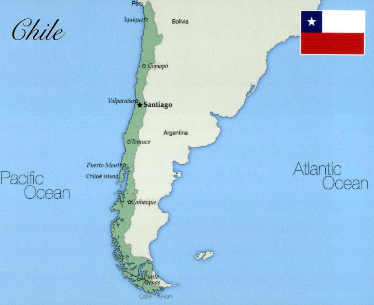 Mapa de temuco, no Chile