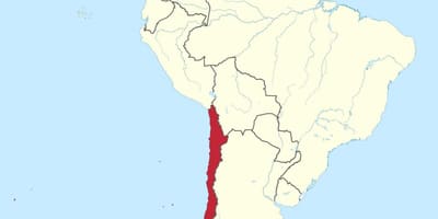 Chile na américa do sul mapa