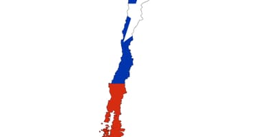 Chile mapa bandeira