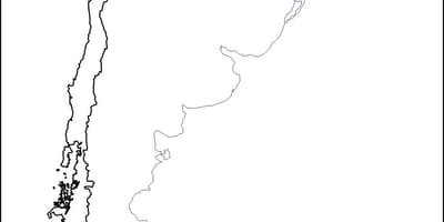 Mapa em branco do Chile