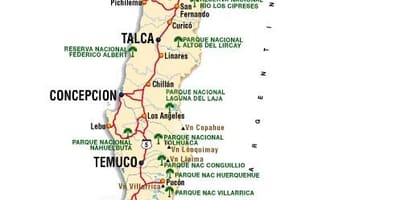 Chile atrações mapa