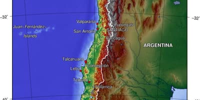 Montanhas do Chile mapa
