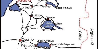 Mapa de lake district Chile