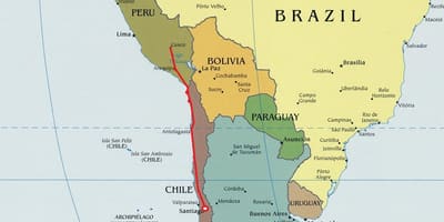 Mapa do norte do Chile