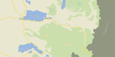Mapa de pucon no Chile