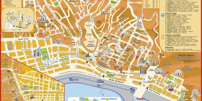 Mapa turístico de valparaíso, Chile